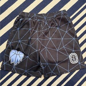 Black and Blue Geometric Pattern Shorts